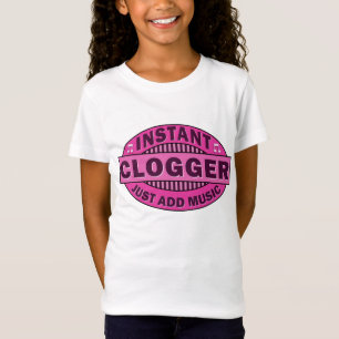 T-shirt Clogger imediato apenas adiciona o rosa da música