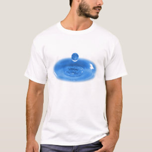 T-shirt Close up da gota da água azul