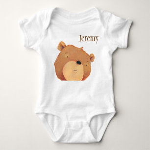 T-shirt Close up do urso de Brown grande