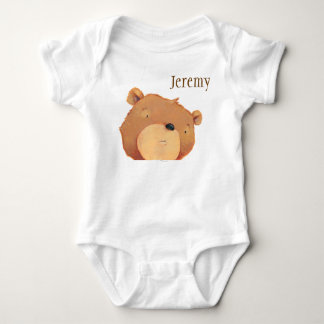 T-shirt Close up do urso de Brown grande
