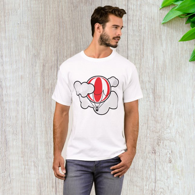 T-Shirt Cloudy Hot Air Balloon (Criador carregado)