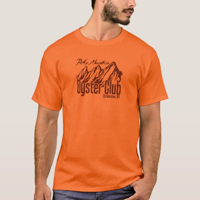 T-shirt Clube da ostra da montanha rochosa (Frente)