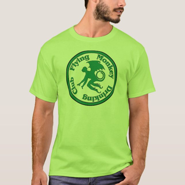 T-shirt Clube do bebendo do macaco do vôo (Frente)