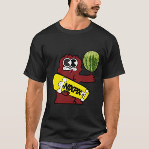 T-shirt Clyde com logotipo da melancia e do skate de