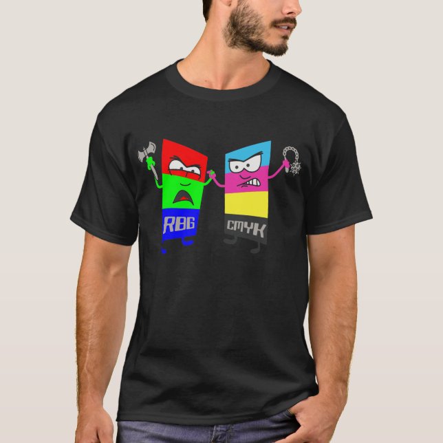 T-shirt CMYK contra RBG (Frente)