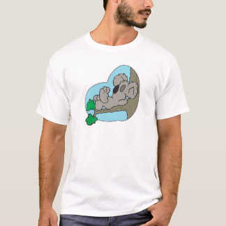 T-shirt coala fofo dormindo no galho da árvore