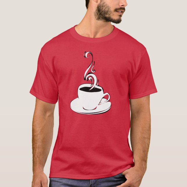 T-shirt coalhada de café (Frente)