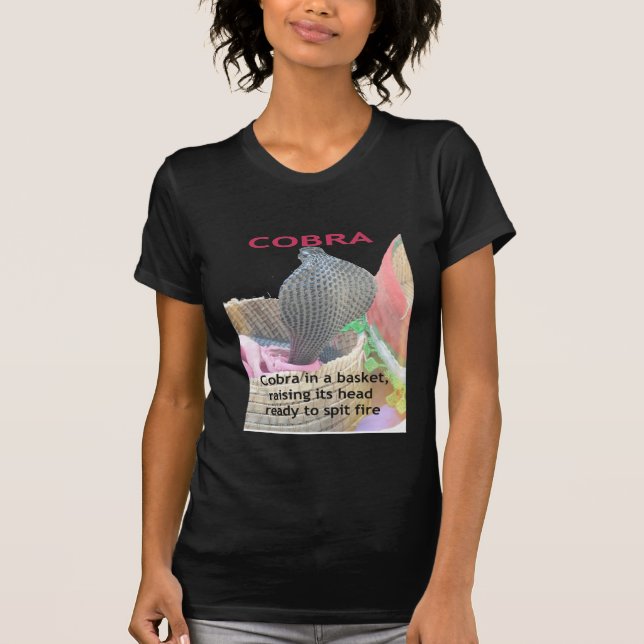 T-shirt Cobra no Impressão de Arte de Cesto (Frente)