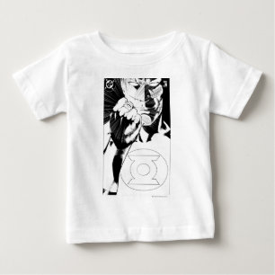 T-shirt Cobrir ascendente do fim verde da lanterna, preto