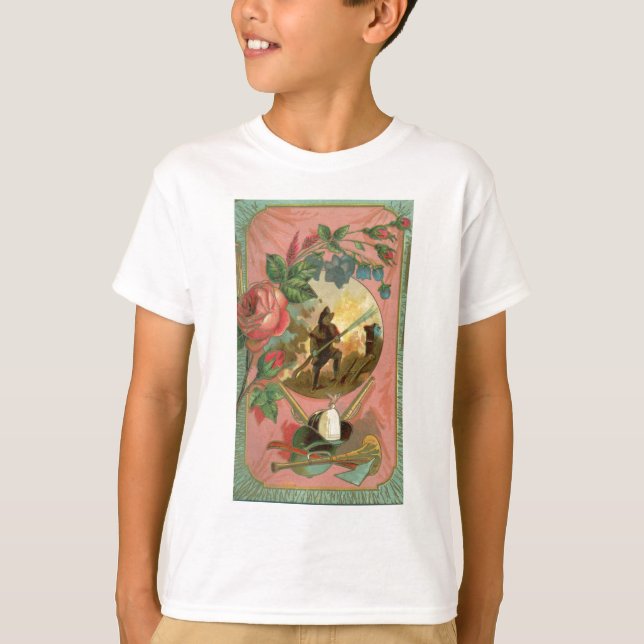 T-shirt Cobrir Bombeiro Vintage de 1880 (Frente)