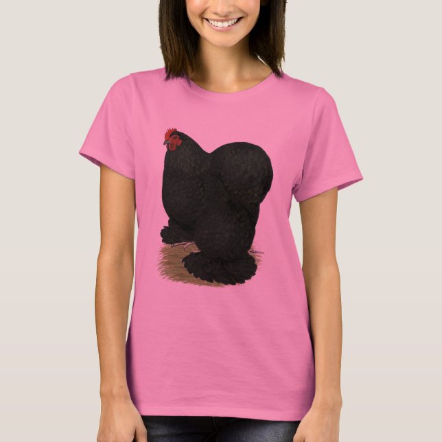 T-shirt Cochin: Black Hen (Frente)