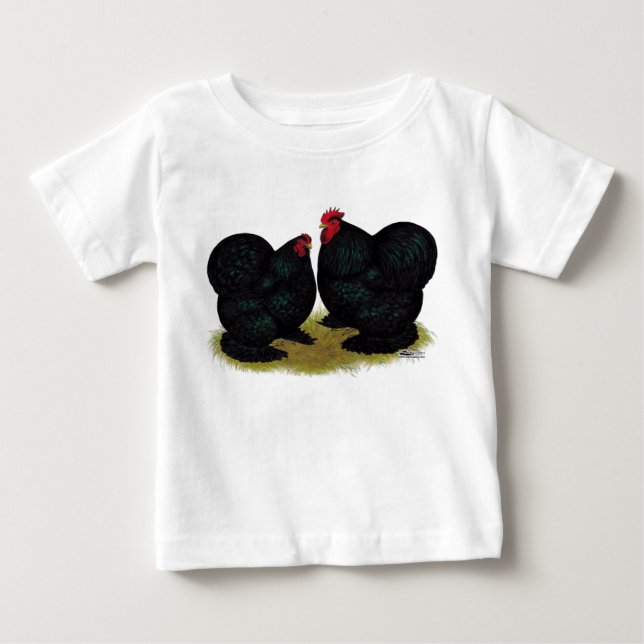 T-shirt Cochins Black Bantam Pair (Frente)