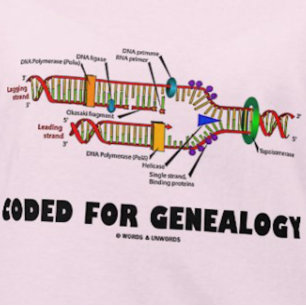 T-shirt Codificado Para A Genealogia (Replicação De DNA)