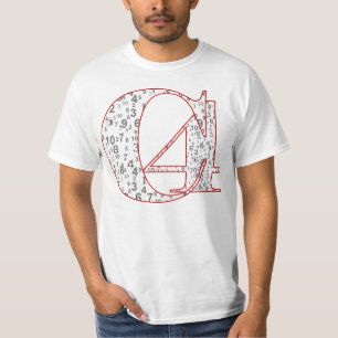 T-shirt Codifique um vermelho de quatro "números C4"