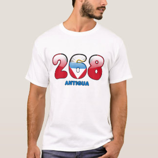 T-shirt Código de área 268 para Antígua
