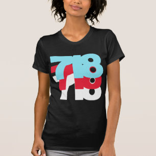 T-shirt Código de área 718