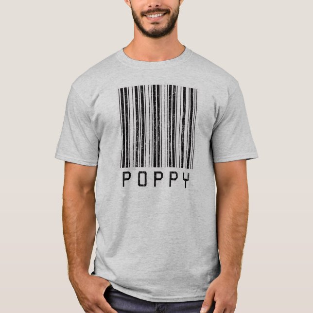T-shirt Código de barras da papoila (Frente)