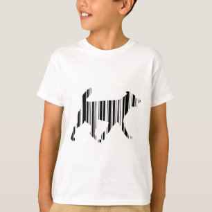 T-shirt CÓDIGO DE BARRAS DE CÃO Design de Padrão de Código