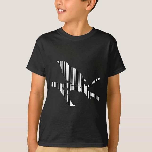 T-shirt CÓDIGO DE BARRAS MOCKINGBIRD Design de Padrão de C (Frente)