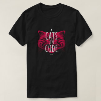 T-shirt código do amor dos gatos