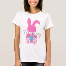 T-Shirt Coelhinha De mamãe - Presente De Páscoa De