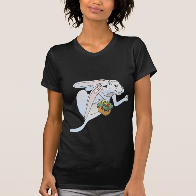 T-shirt Coelhinho da Páscoa e cesto de ovos (Frente)