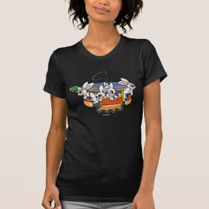 T-shirt Coelhinhos da Páscoa pequenos bonitos