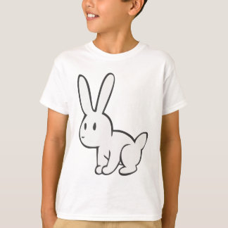 T-shirt Coelho Branco jovem e bonito