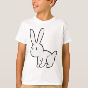 T-shirt Coelho branco novo e bonito
