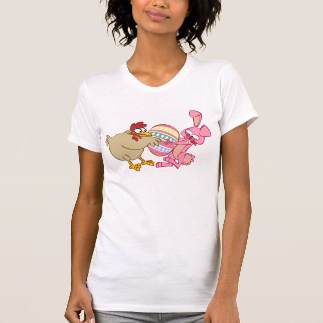 T-SHIRT COELHO CONTRA A GALINHA (Frente)