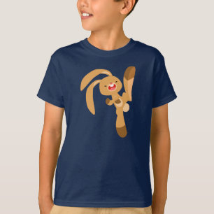 T-shirt Coelho de Cartoon Bonito Crianças Camisa-T