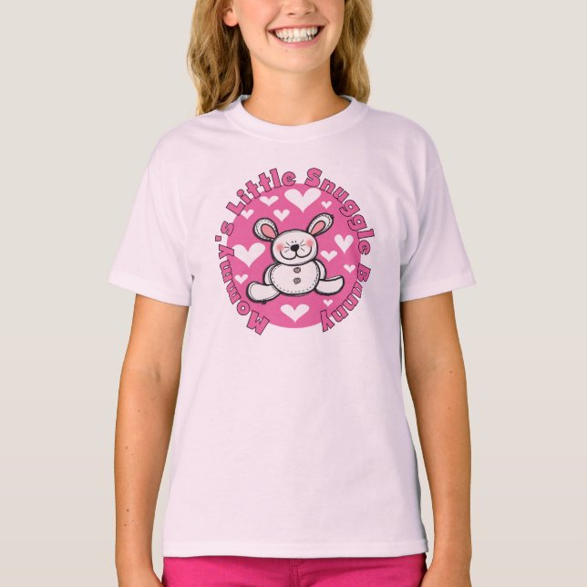 T-shirt Coelho do Snuggle da mamã pouco (Frente)