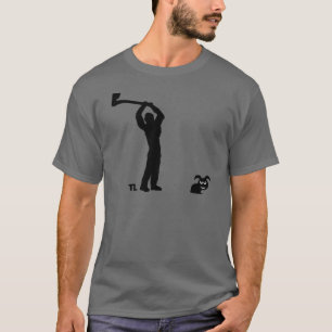 T-shirt coelho inoperante preto - lenhador