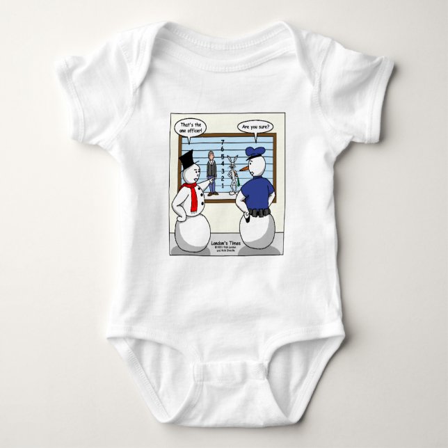 T-shirt Coelho Sem Nariz Homem de Neve Presente Suspeito & (Frente)
