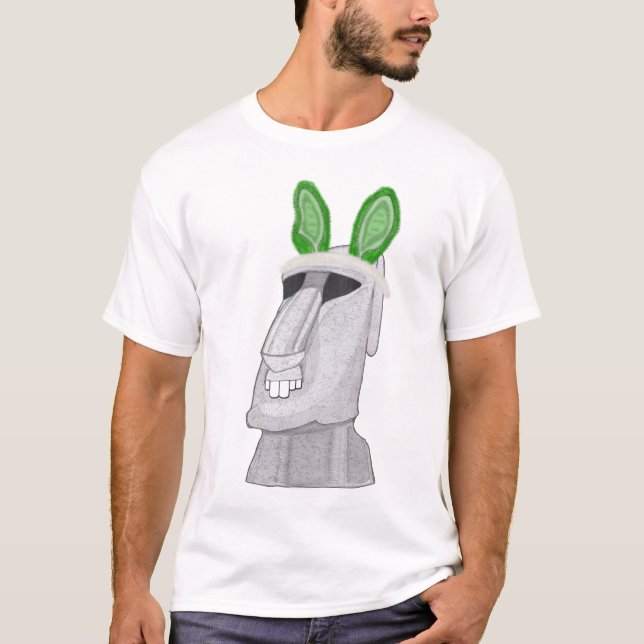 T-shirt Coelho verde da páscoa (ilha) (Frente)