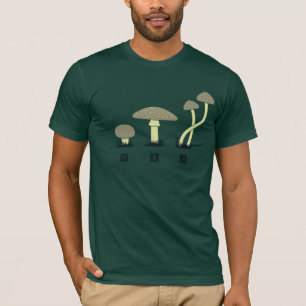 T-shirt Cogumelos (comida, veneno, altos)