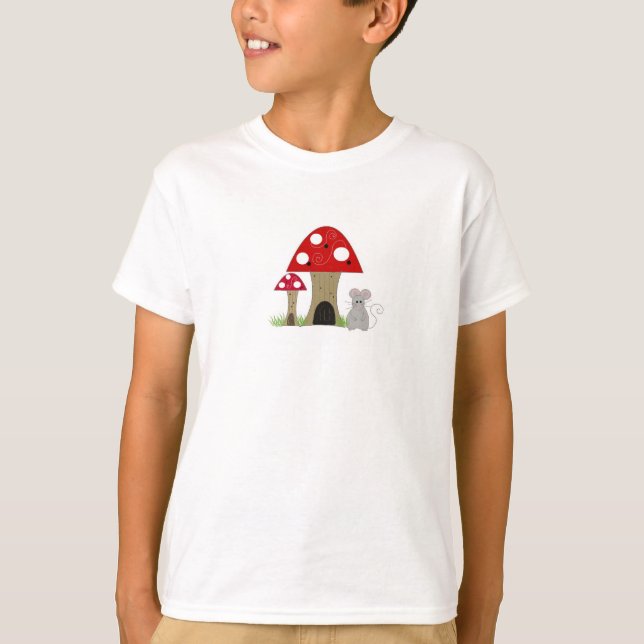 T-shirt Cogumelos e Rato Minúsculo (Frente)