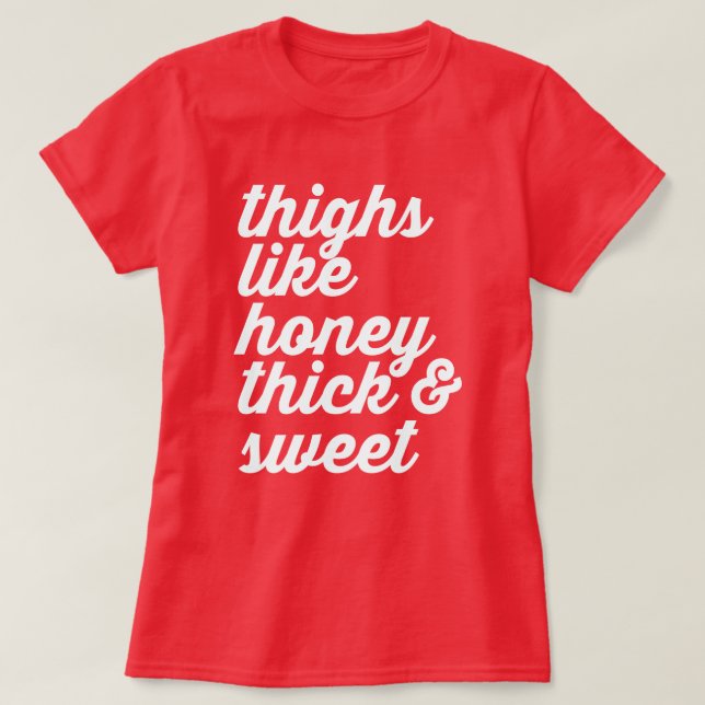 T-SHIRT COISAS COMO MEL ESPESSA E DOCE (Frente do Design)