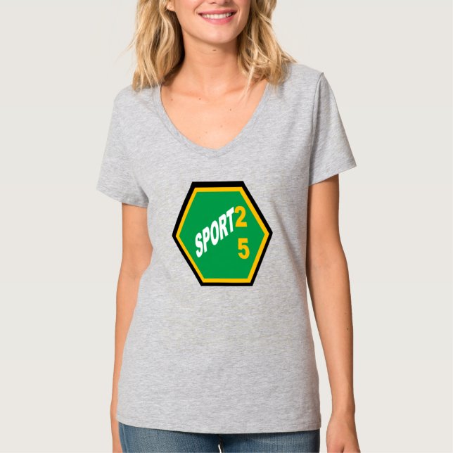 T-shirt col V femme  AFRICA  SPORT 25 (Frente)