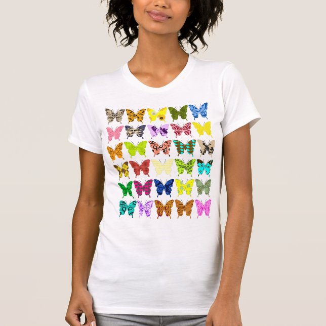 T-shirt Colagem da borboleta (Frente)