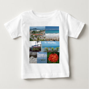T-shirt Colagem de Fotografias do Santo Sint Maarten