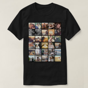 T-shirt Colagem de fotos personalizadas do instagram