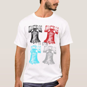 T-shirt Colagem de Liberty Bell