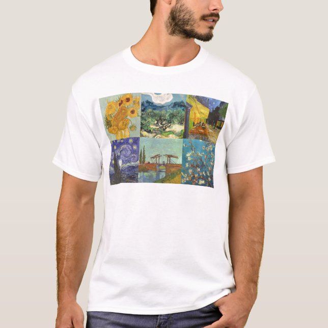 T-shirt Colagem de Van Gogh (Frente)