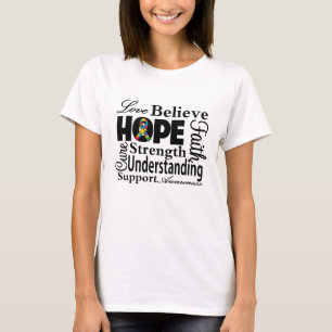 T-shirt Colagem do autismo da esperança