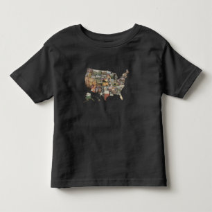 T-shirt Colagem do estado dos EUA