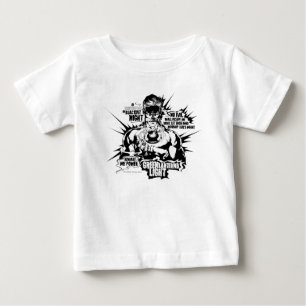 T-shirt Colagem verde do texto da lanterna