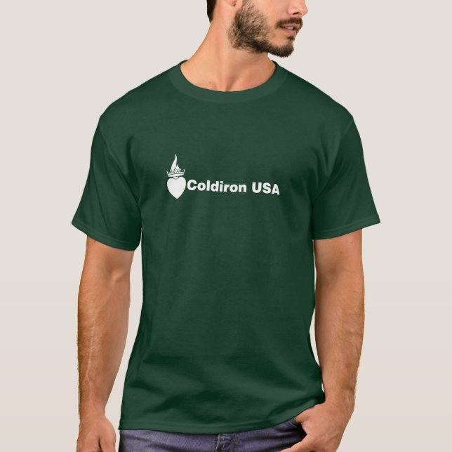 T-shirt Coldiron EUA (logotipo branco) (Frente)