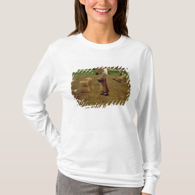T-shirt Colhendo batatas (Frente)