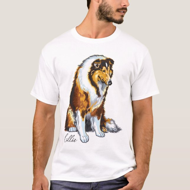 T-shirt collie (Frente)